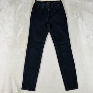 Curve Appeal Jeans Women 6/28 Black Denim Curve Creator‎ High Rise Skinny Double